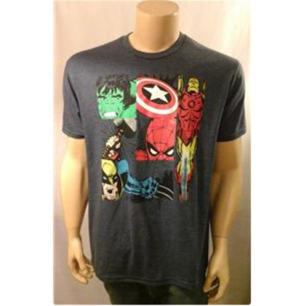 Y2K The AVENGERS T Shirt Marvel Comics Hulk Iron Man NOS